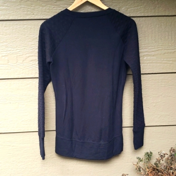 ATHLETA R&R Quilted Pullover Black Cozy CYA Sweatshirt Top Zippers XS - Picture 9 of 9